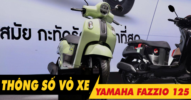 Thông số vỏ xe Fazzio 125 như thế nào? Vỏ Dunlop nào tốt?